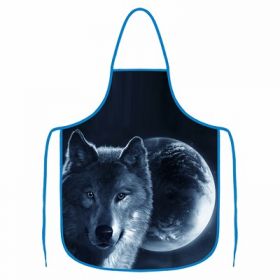 Kuchyňská zástěra - Vlk a měsíc