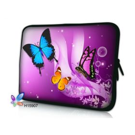 Pouzdro Huado pro notebook do 12.1" Motýlci ve fialové
