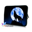 Pouzdro Huado pro notebook do 14.4" Vlk vyjící na měsíc