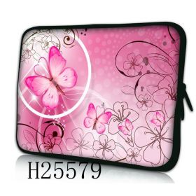 Pouzdro Huado pro notebook do 15.6" Motýlek růžový