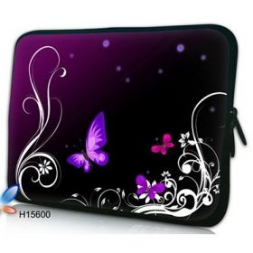 Pouzdro Huado pro notebook do 17.4" Purpuroví motýlci