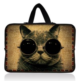 Huado taška na notebook do 17.4" Kočka s brýlemi