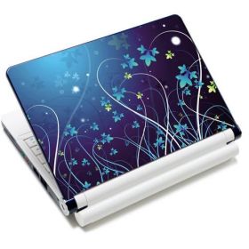 Samolepka, skin Huado pro notebook 12"-15,6" Modré květy