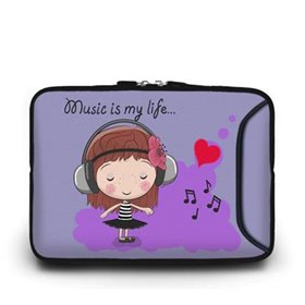 Huado Carry pouzdro na notebook 15.6" Music is my life