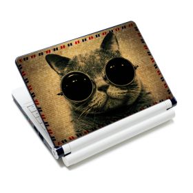 Samolepka, skin Huado pro notebook 12"-15,6" Kočka s brýlemi